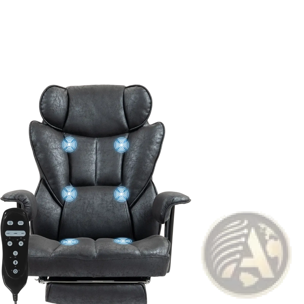 Massage Office Chair with Reclining Footrest 396lbs
