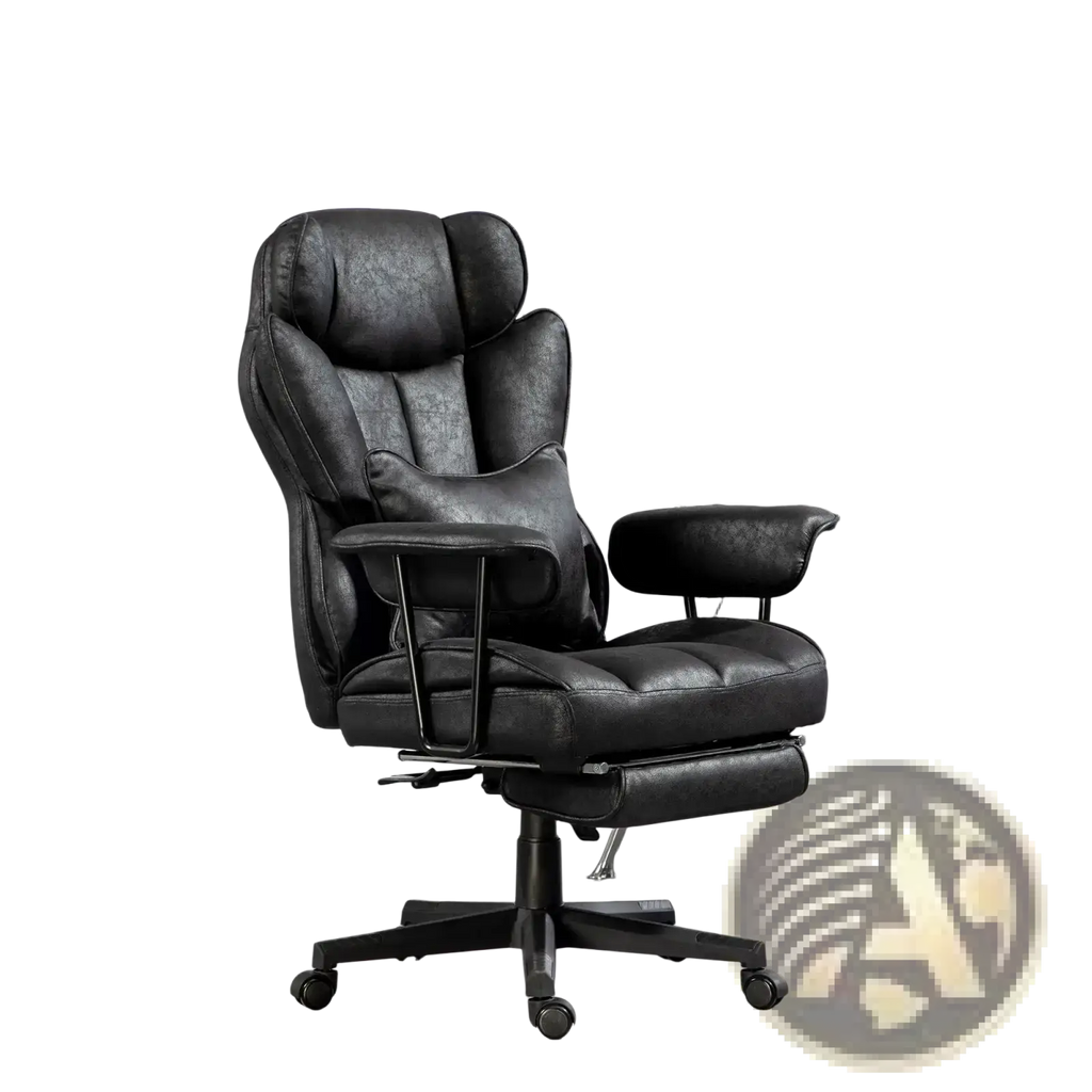 Massage Office Chair with Reclining Footrest 396lbs