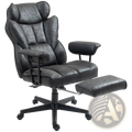 Massage Office Chair with Reclining Footrest 396lbs