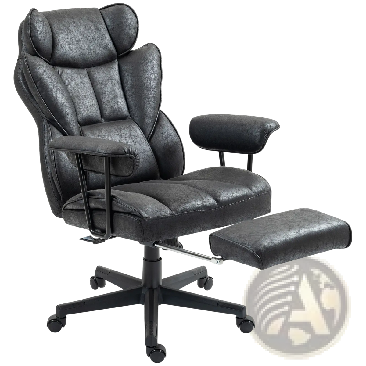 Massage Office Chair with Reclining Footrest 396lbs