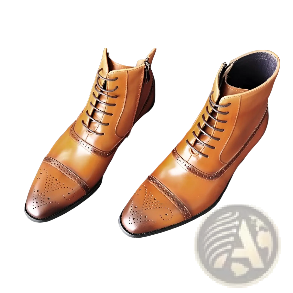 Men Winter Boots Leather Brogue Plush Warm Shoes