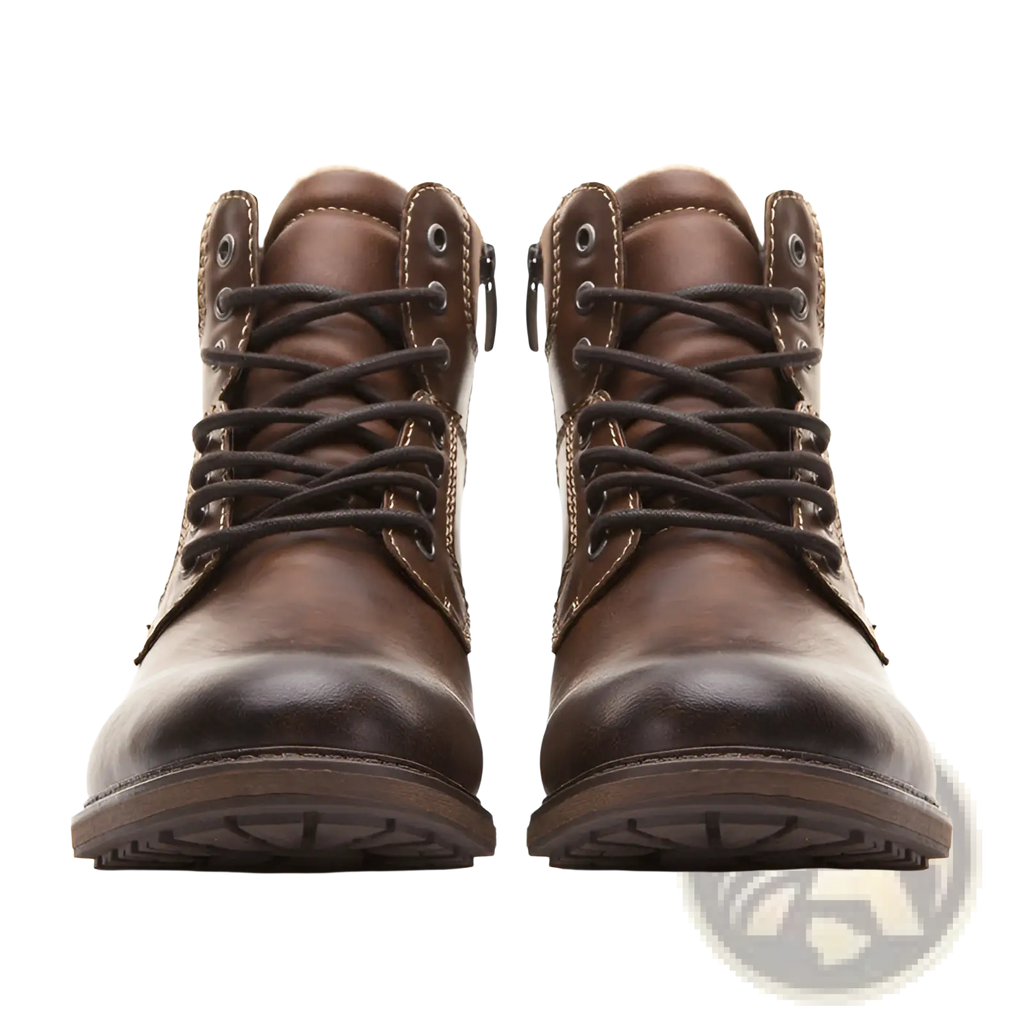 Men Winter Snow Boots Leather Fleece Warm Martin Shoes