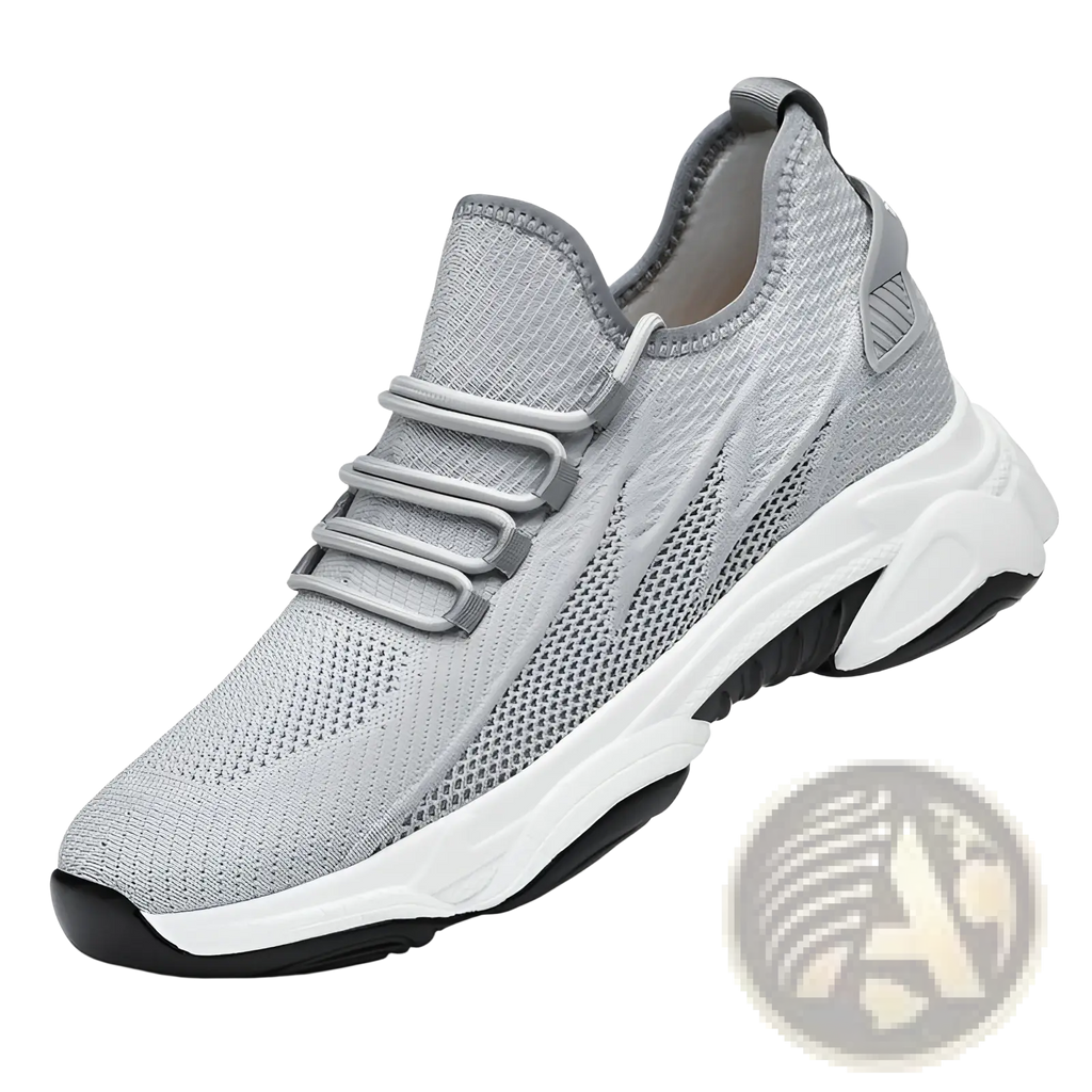 Men's Air Cushion Running Shoes Black Mesh Sneakers