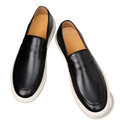 Men's British Style Embossed Leather Loafers