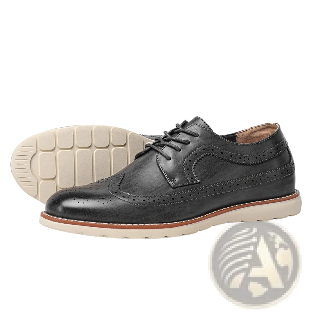 Men's Brogue Casual Leather Sneakers Lightweight