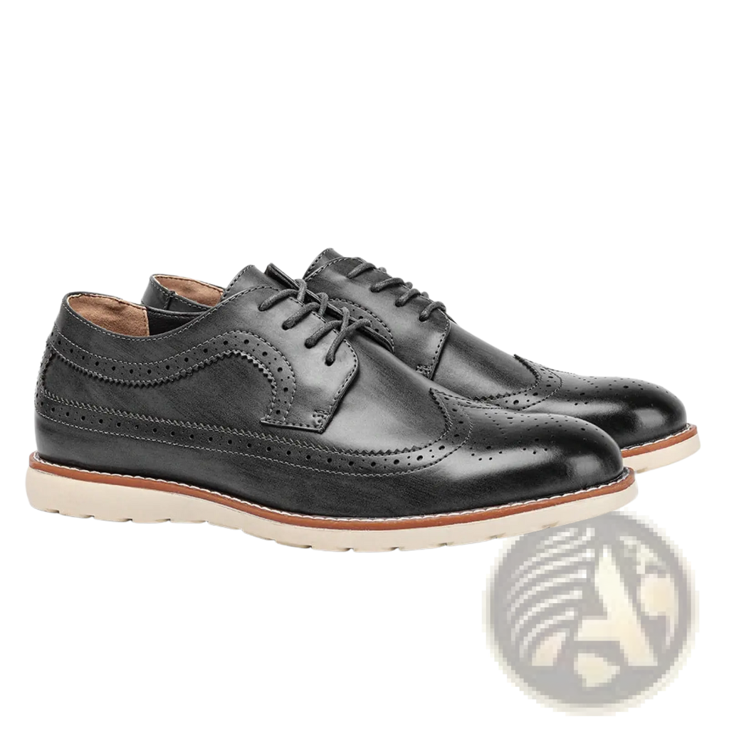 Men's Brogue Casual Leather Sneakers Lightweight