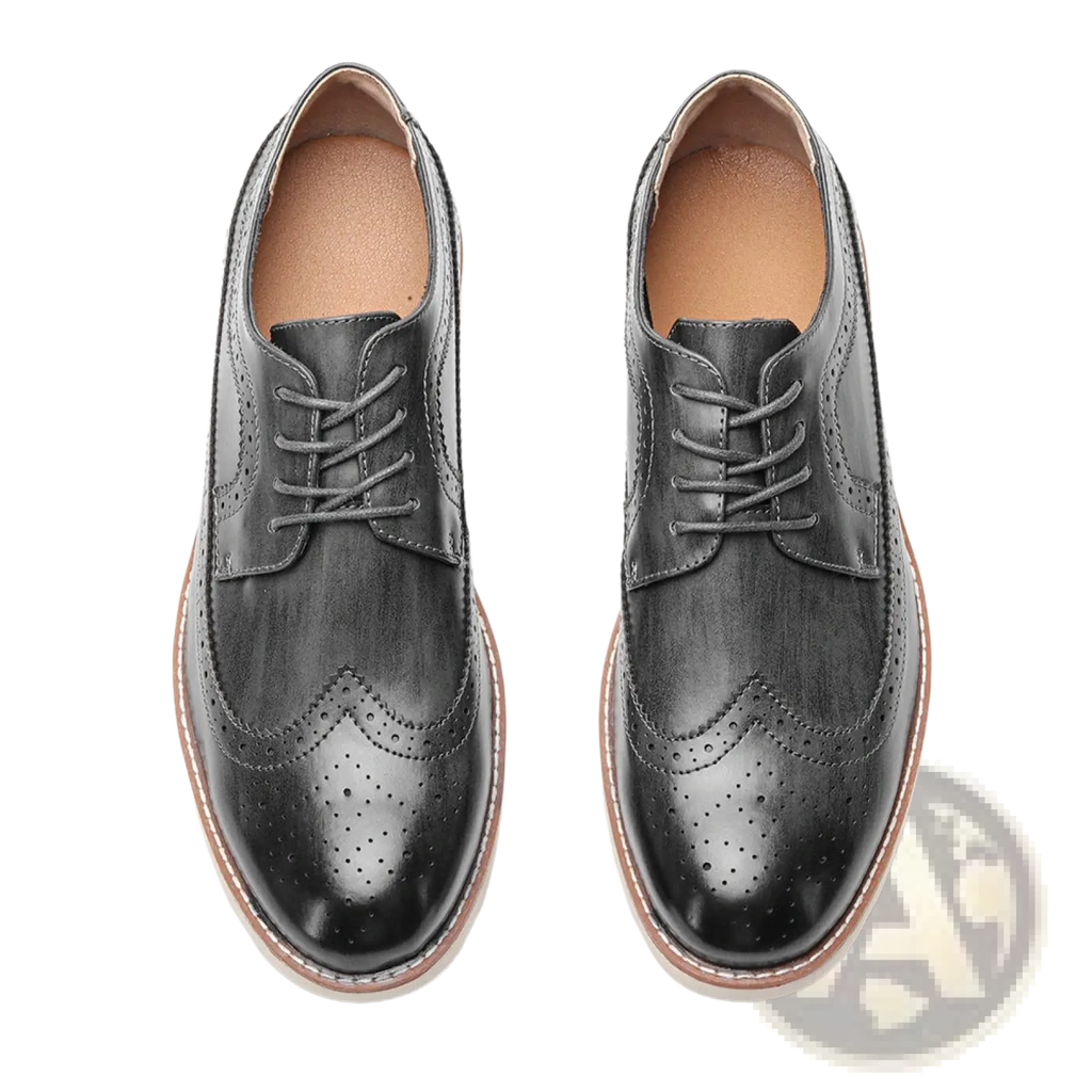 Men's Brogue Casual Leather Sneakers Lightweight