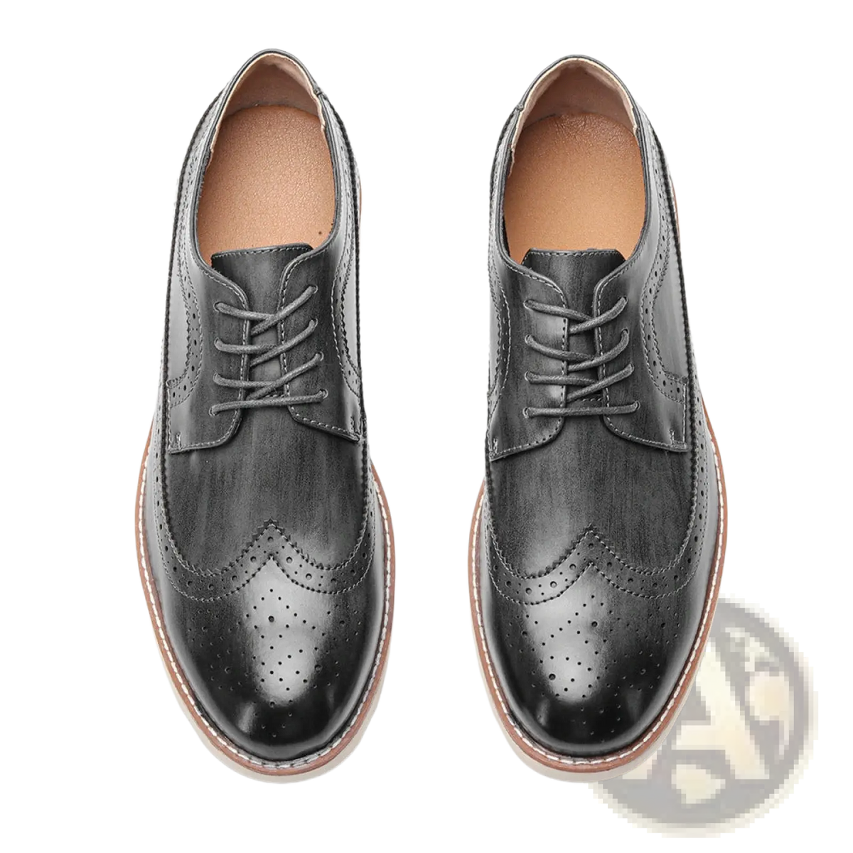 Men's Brogue Casual Leather Sneakers Lightweight