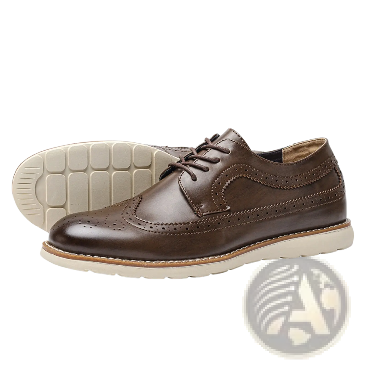 Men's Brogue Casual Leather Sneakers Lightweight