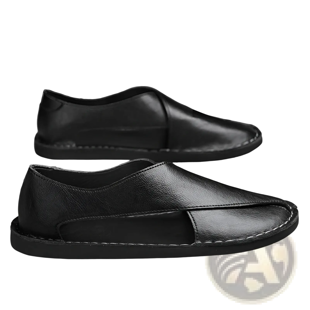 Men's Brown Genuine Leather Slip on Beach Sandals