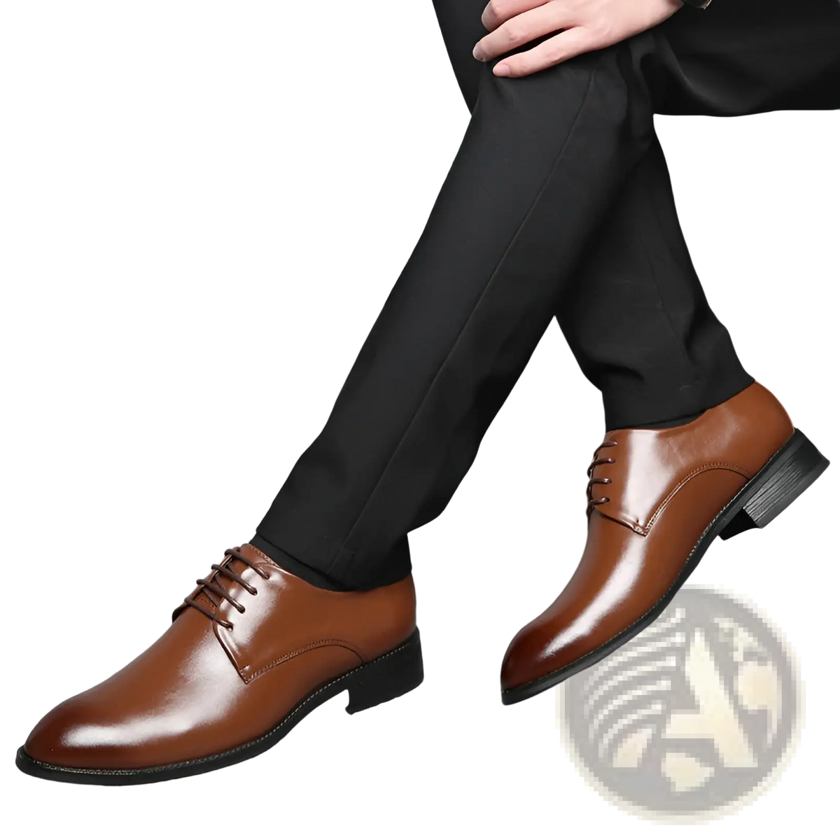 Men's Brown Leather Formal Dress Shoes