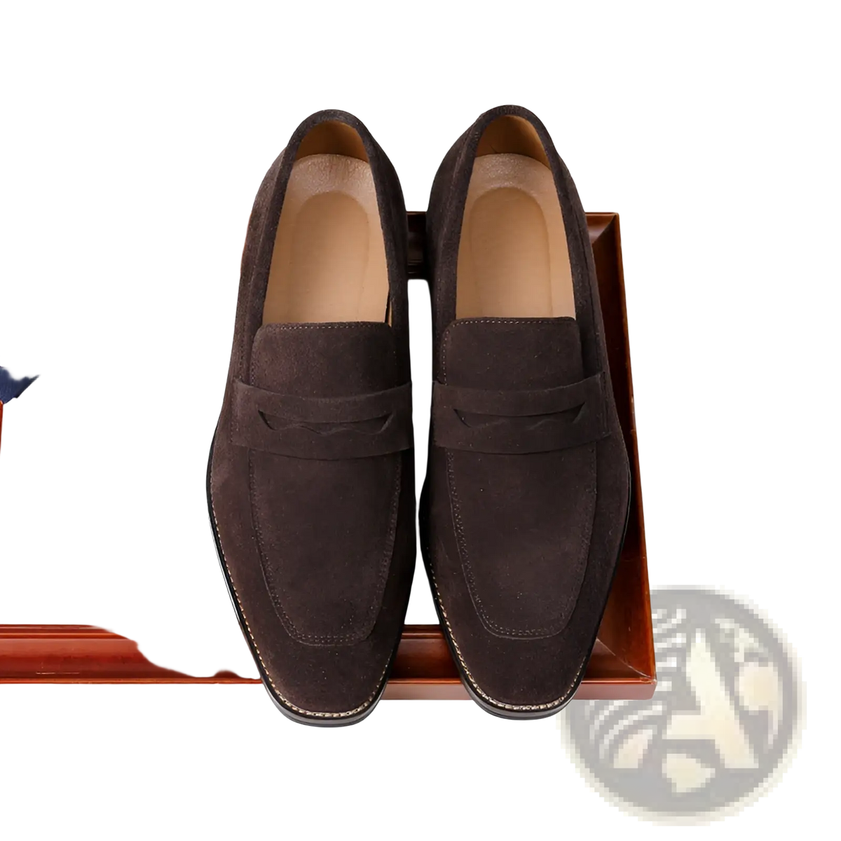 Men's Brown Suede Penny Loafer Casual Leather Shoes
