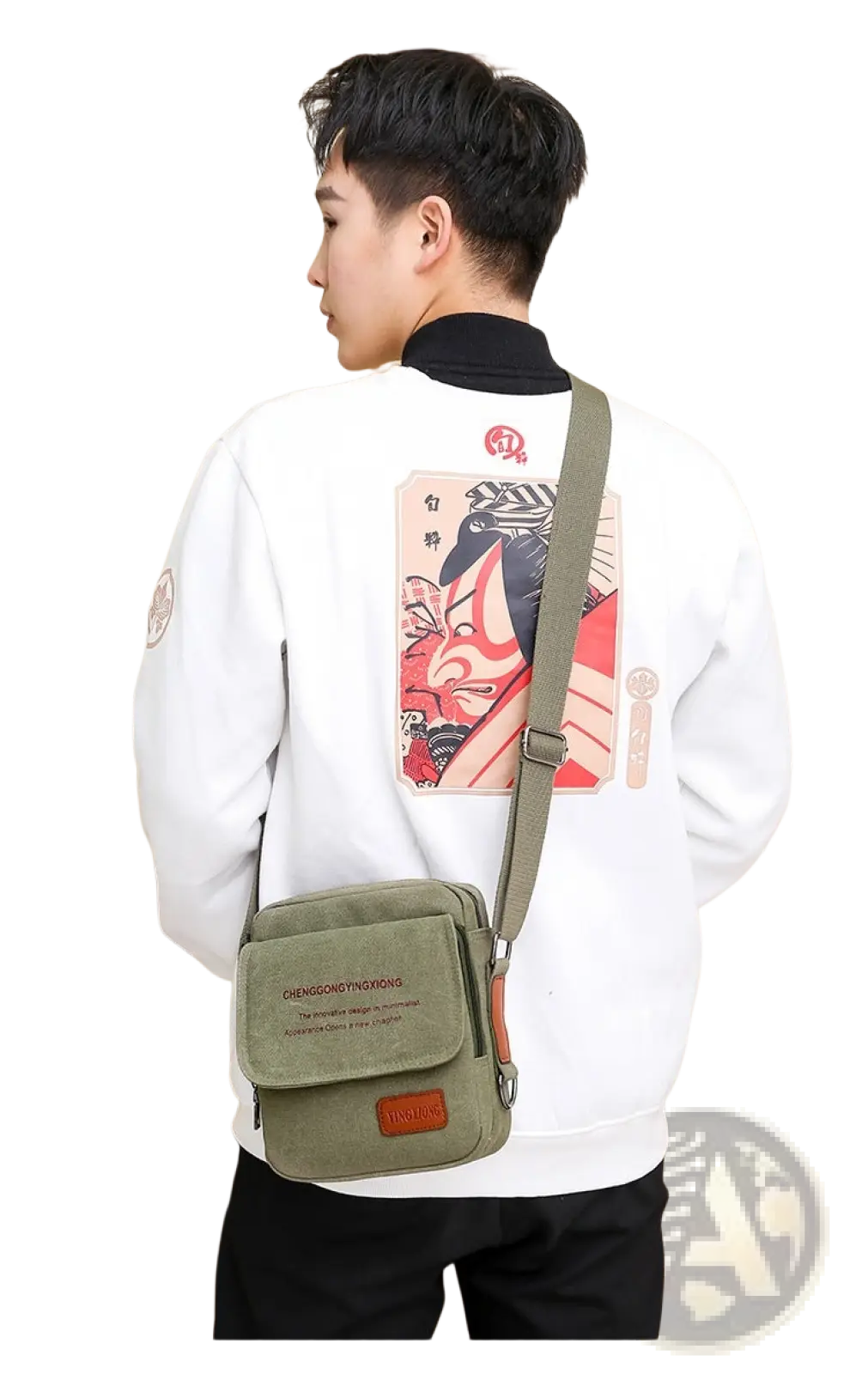 Men's Canvas Crossbody Business Shoulder Bag