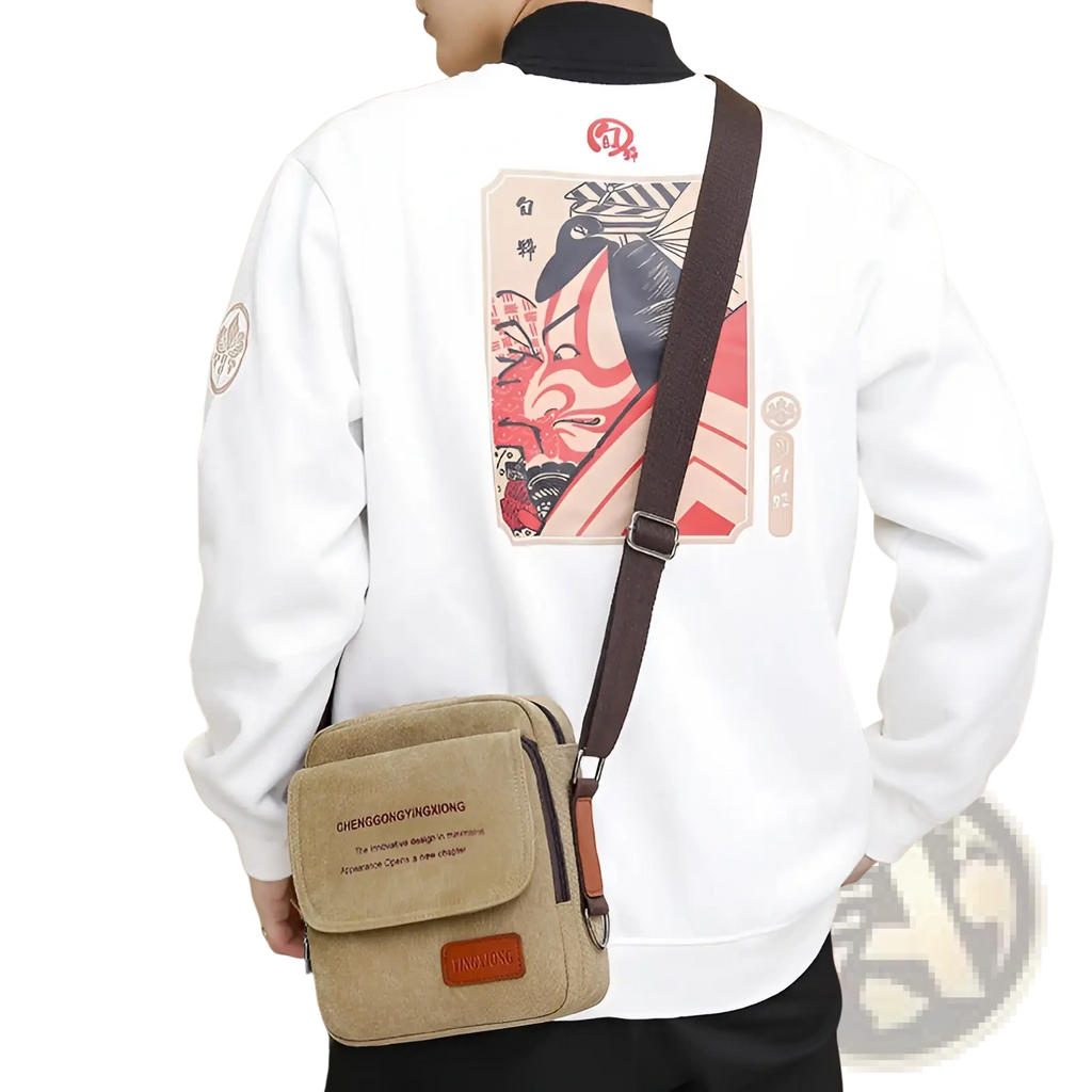 Men's Canvas Crossbody Business Shoulder Bag