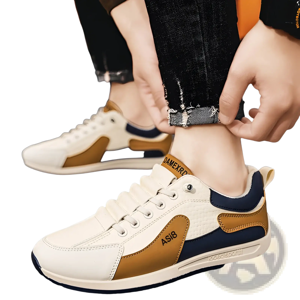 Men's Casual Sports Sneakers Non-slip Microfiber Shoes