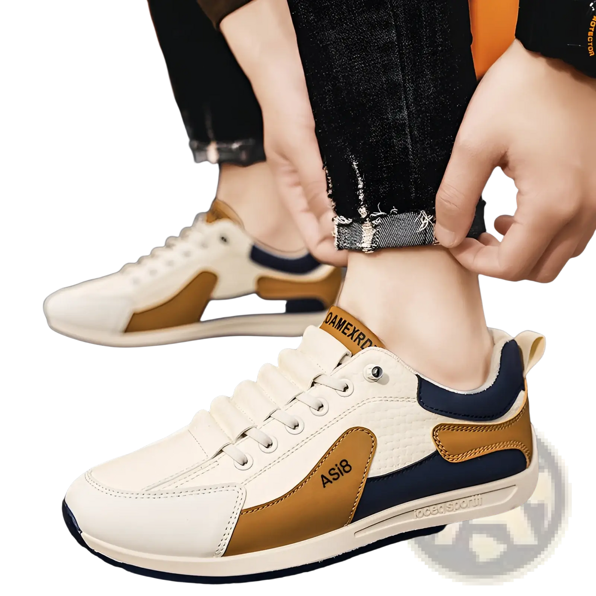Men's Casual Sports Sneakers Non-slip Microfiber Shoes