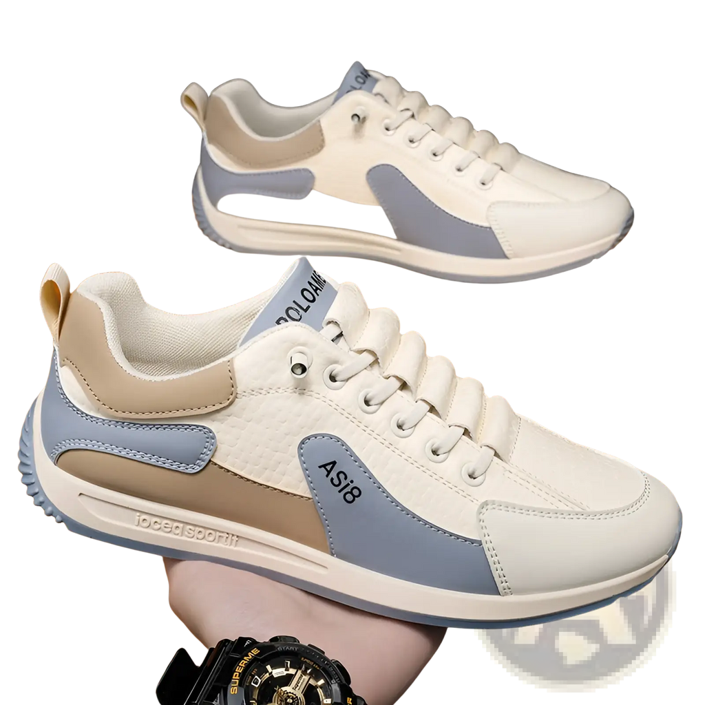 Men's Casual Sports Sneakers Non-slip Microfiber Shoes