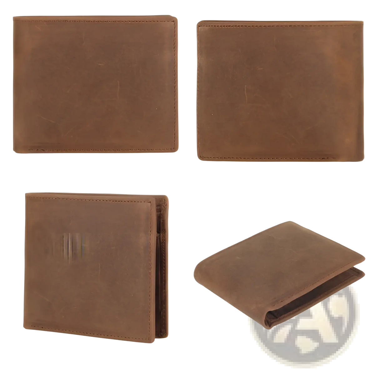 Men's First Layer Cowhide Leather Bifold Wallet