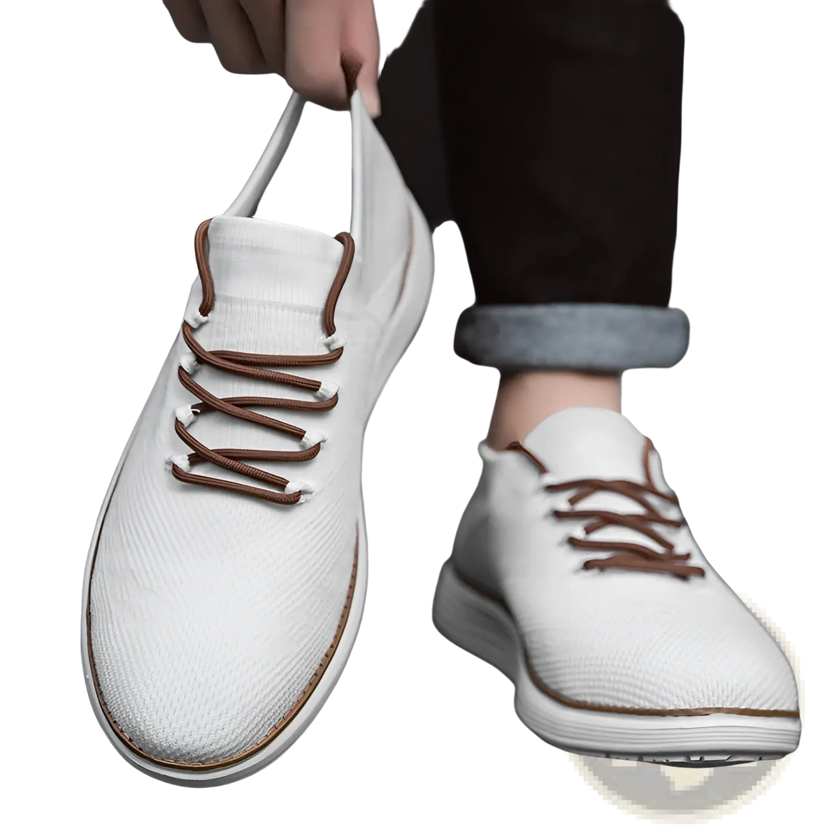 Men's Flyknit Casual Breathable Lace Up Sneakers