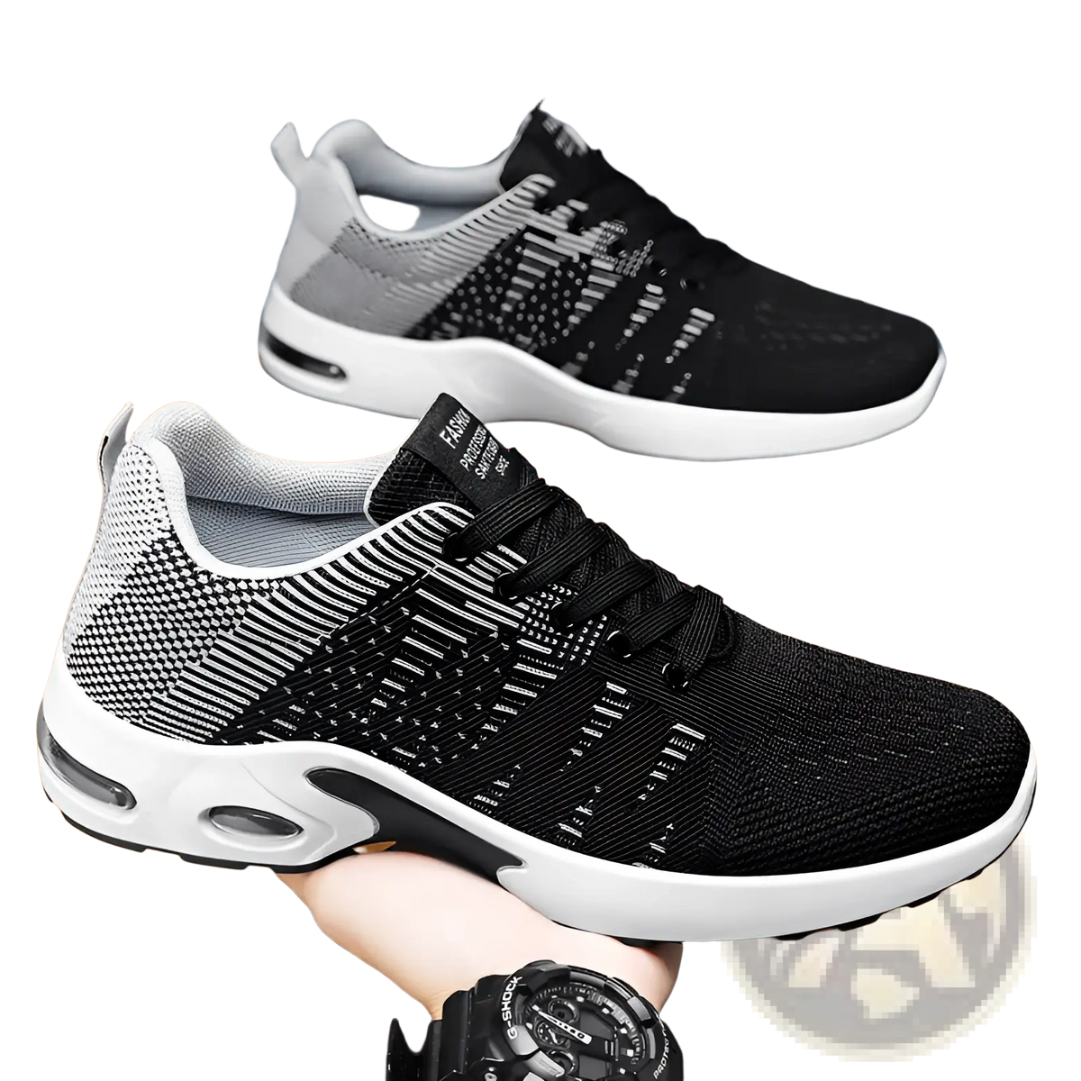 Men's Flyknit Mesh Air Cushion Casual Sneakers