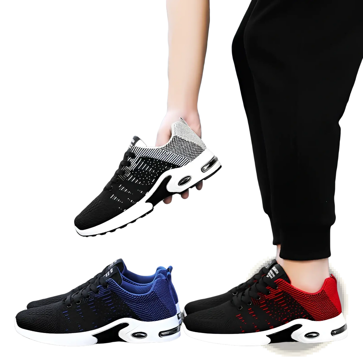 Men's Flyknit Mesh Air Cushion Casual Sneakers