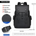 Men's Leather Business Travel Backpack with Laptop Sleeve