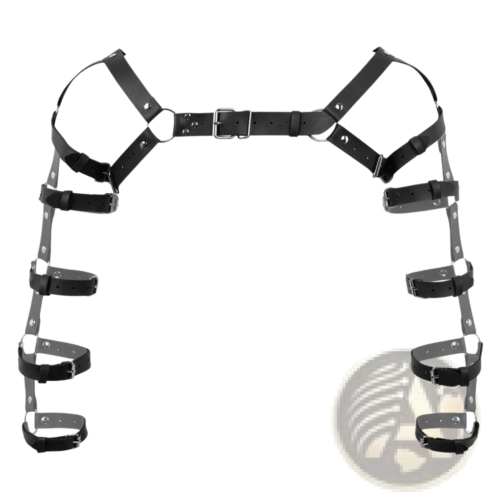Men's Leather Chest Harness with Adjustable Straps