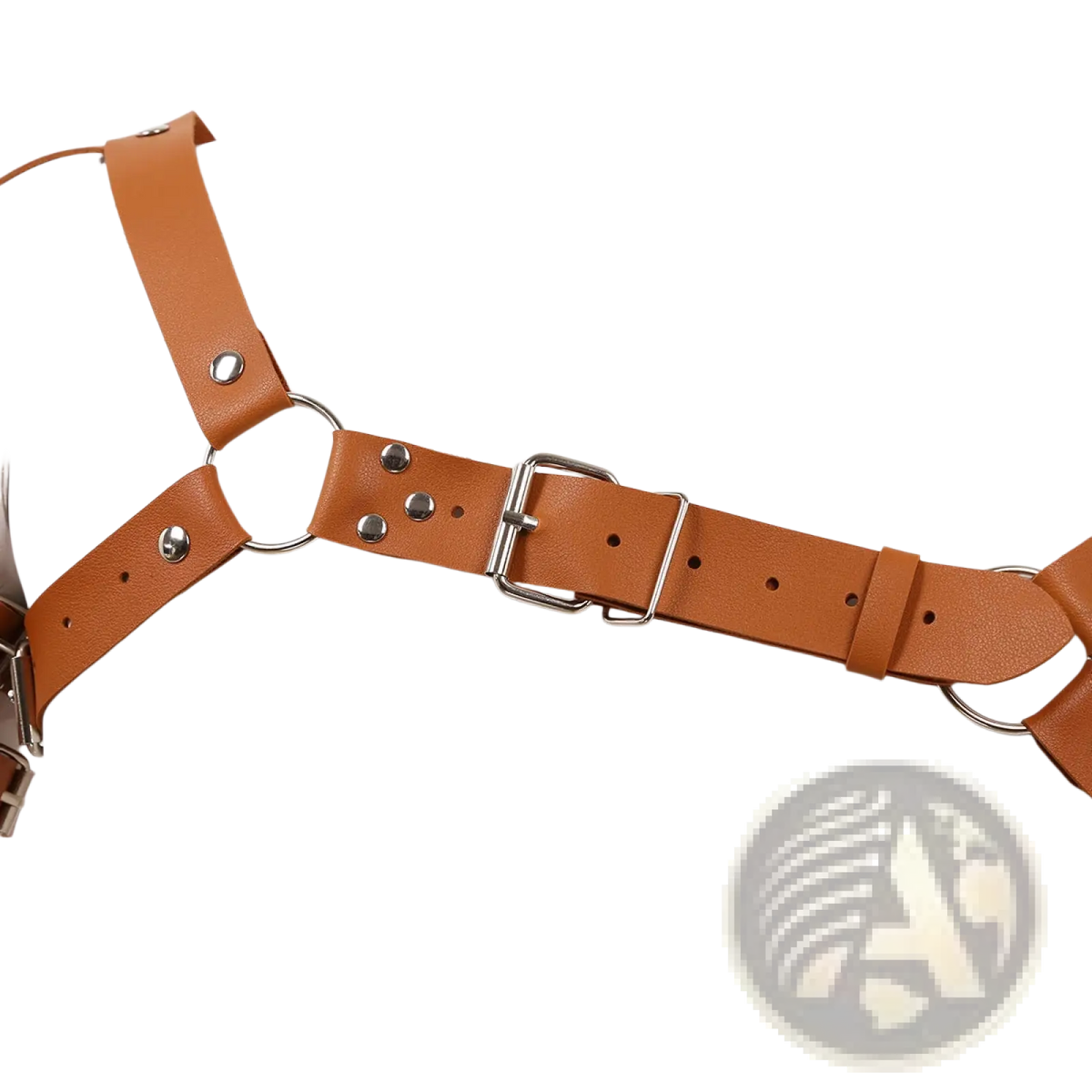 Men's Leather Chest Harness with Adjustable Straps