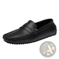 Men's Leather Driving Loafers with Rubber Soles