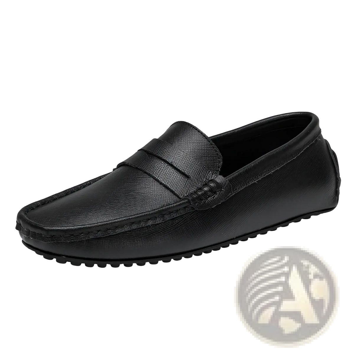 Men's Leather Driving Loafers with Rubber Soles