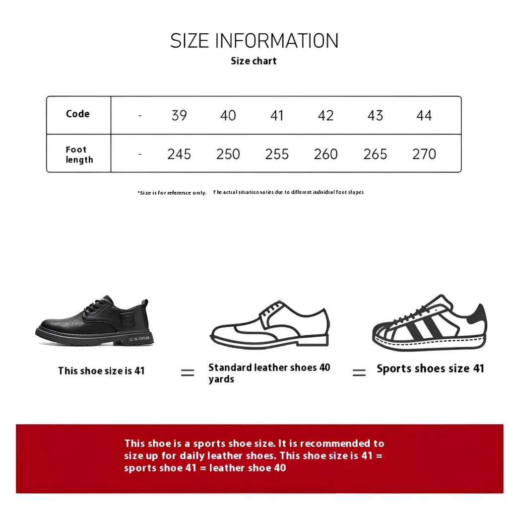 Men's Leather Perforated Business Casual Shoes