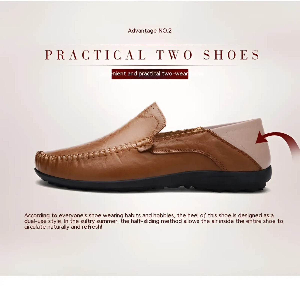 Men's Leather Slip on Loafers Business Casual Shoes