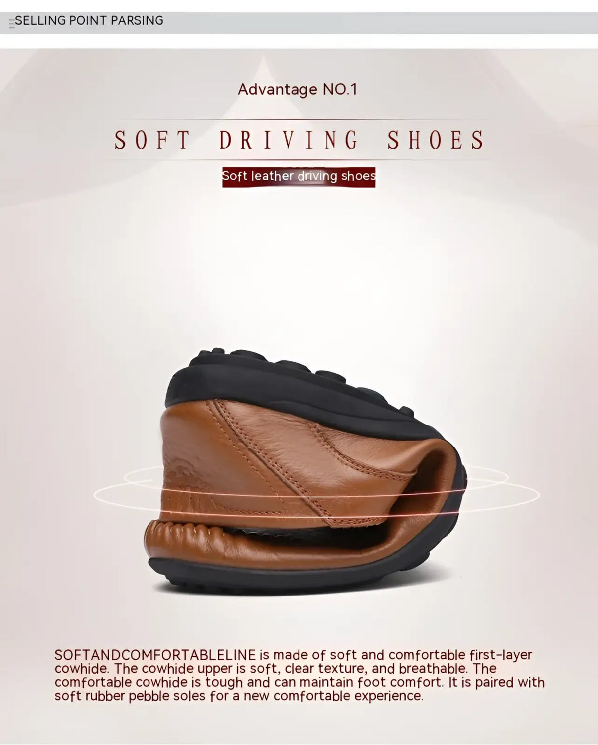 Men's Leather Slip on Loafers Business Casual Shoes