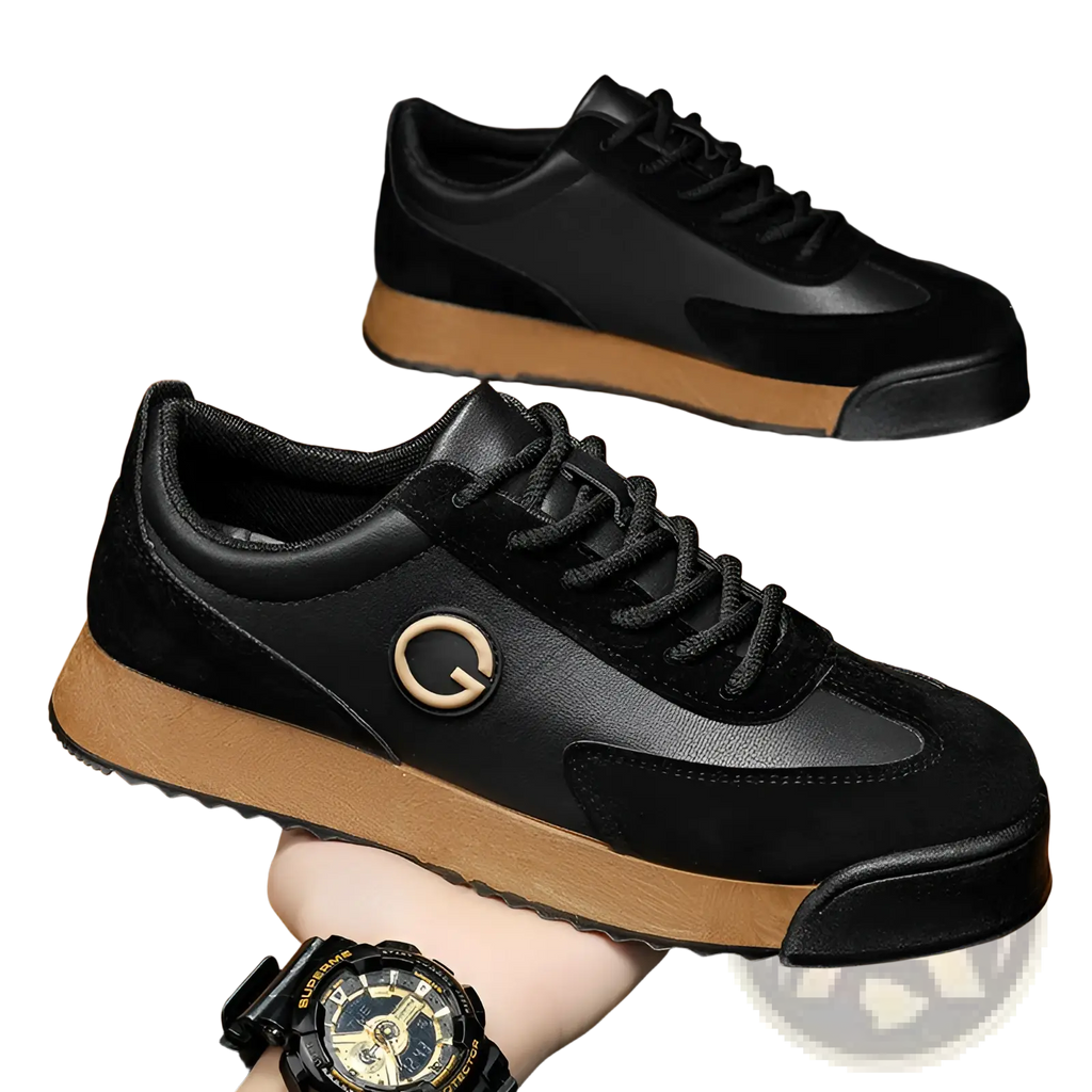 Men's Leather Waterproof Casual Sneakers