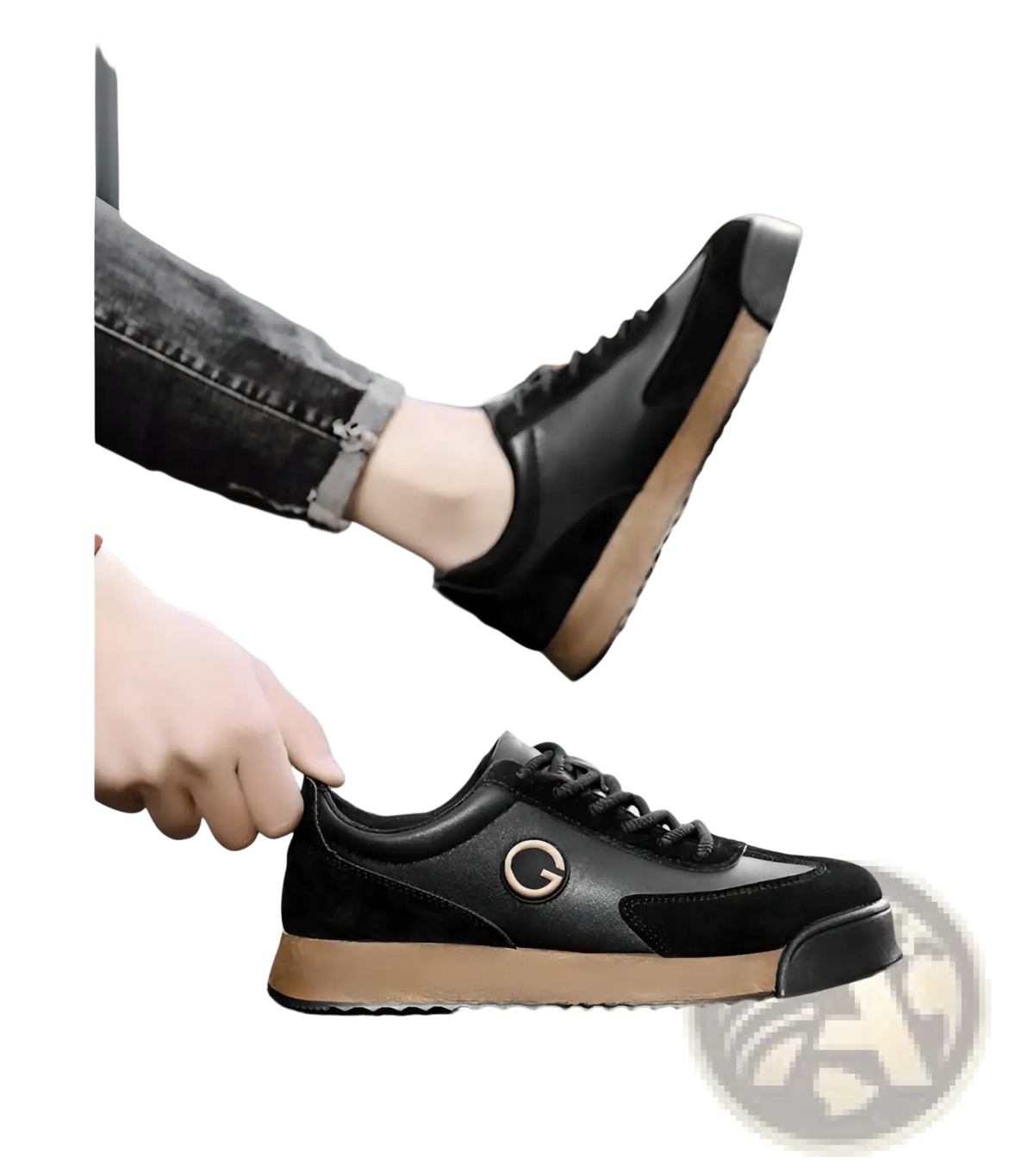 Men's Leather Waterproof Casual Sneakers