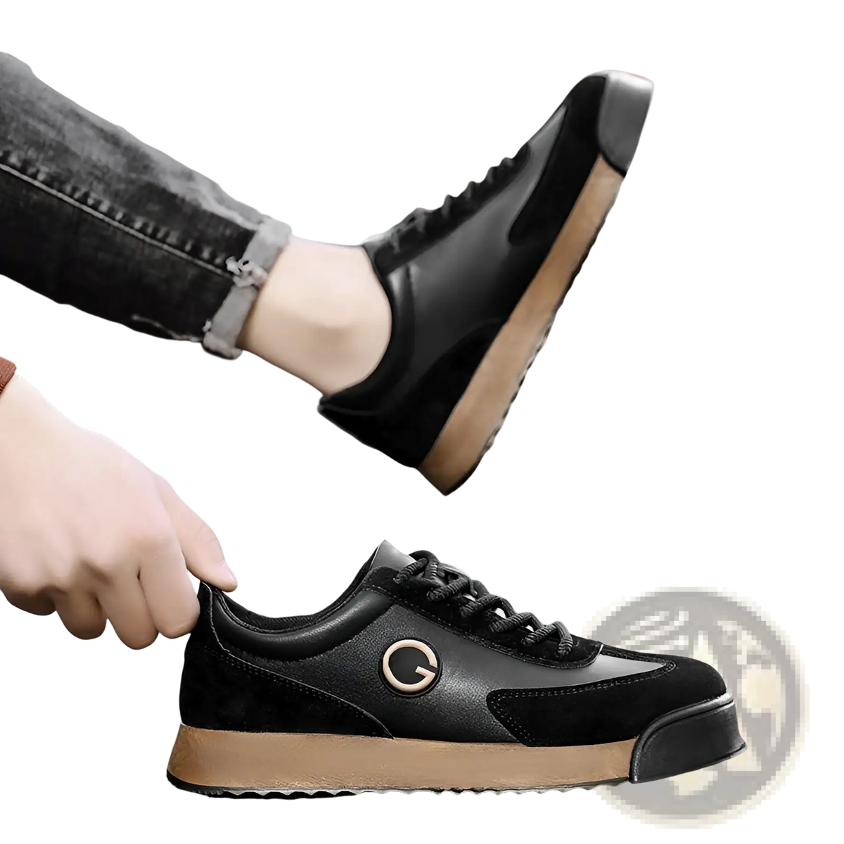 Men's Leather Waterproof Casual Sneakers