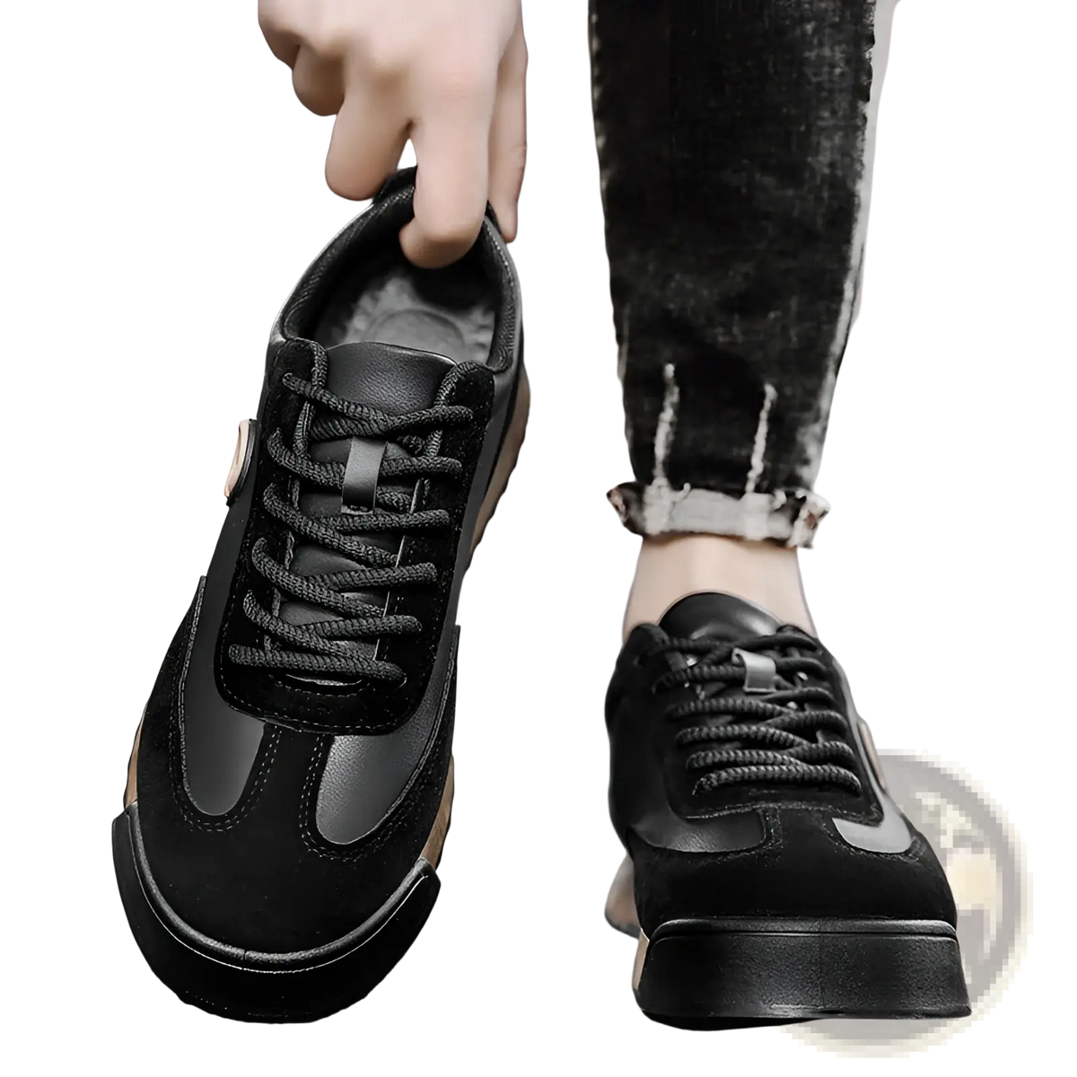 Men's Leather Waterproof Casual Sneakers