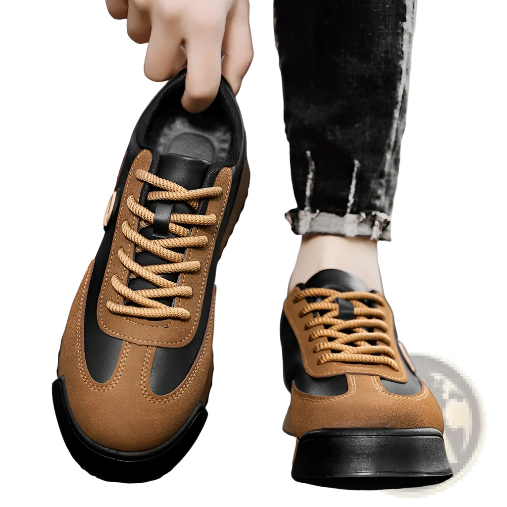 Men's Leather Waterproof Casual Sneakers