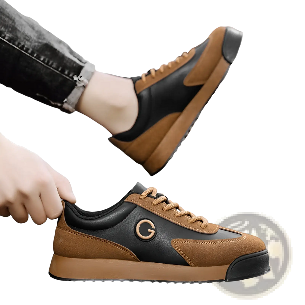 Men's Leather Waterproof Casual Sneakers