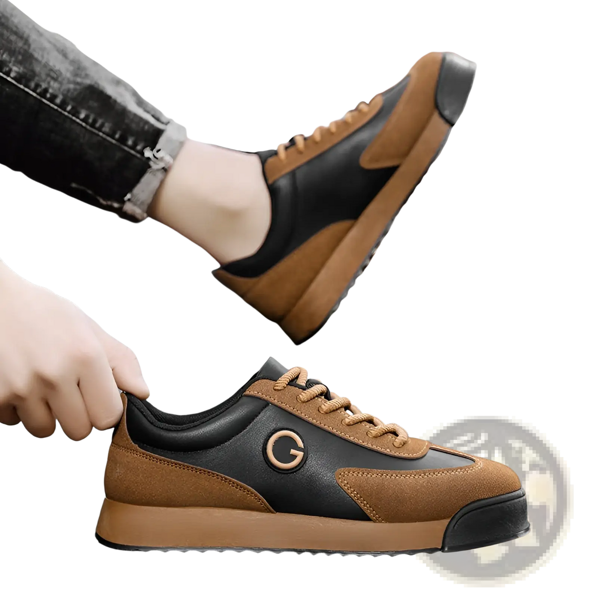 Men's Leather Waterproof Casual Sneakers