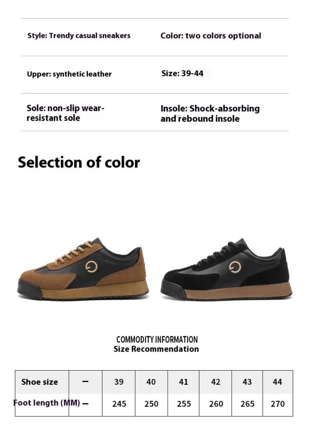 Men's Leather Waterproof Casual Sneakers
