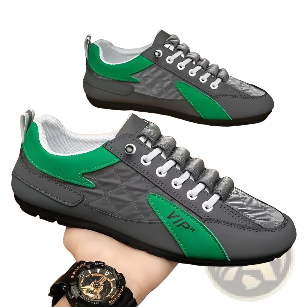 Men's Low Top Quilted Athletic Fashion Sneakers