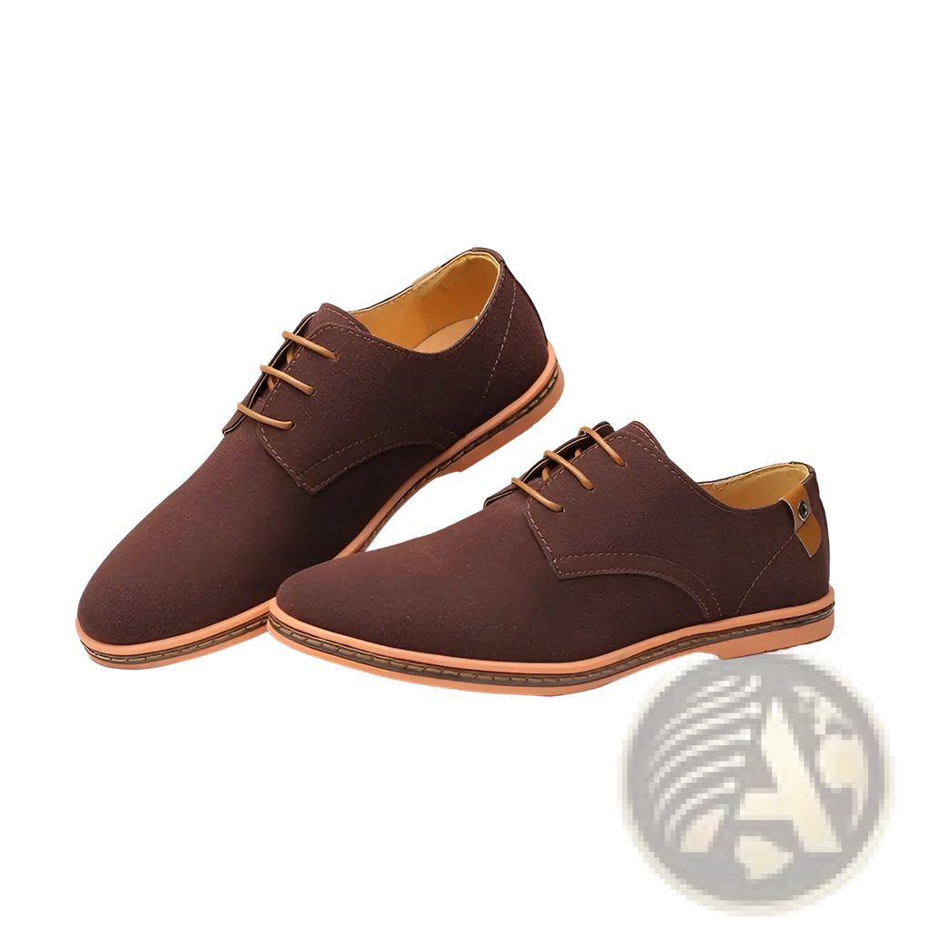 Men's Nubuck Leather Casual Suede Lace Up Shoes