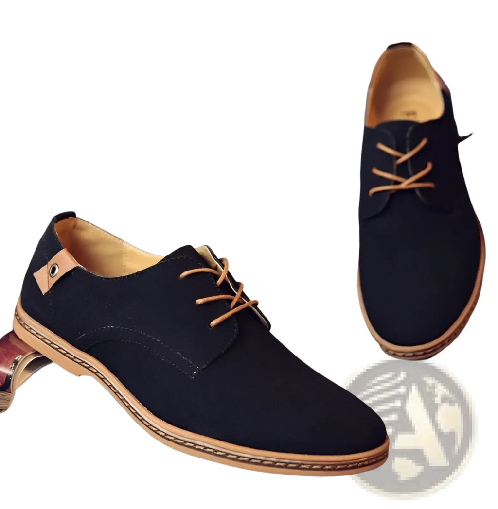Men's Nubuck Leather Casual Suede Lace Up Shoes