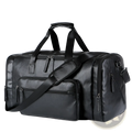 Men's Pu Leather Travel Duffel Bag 20-35l Capacity