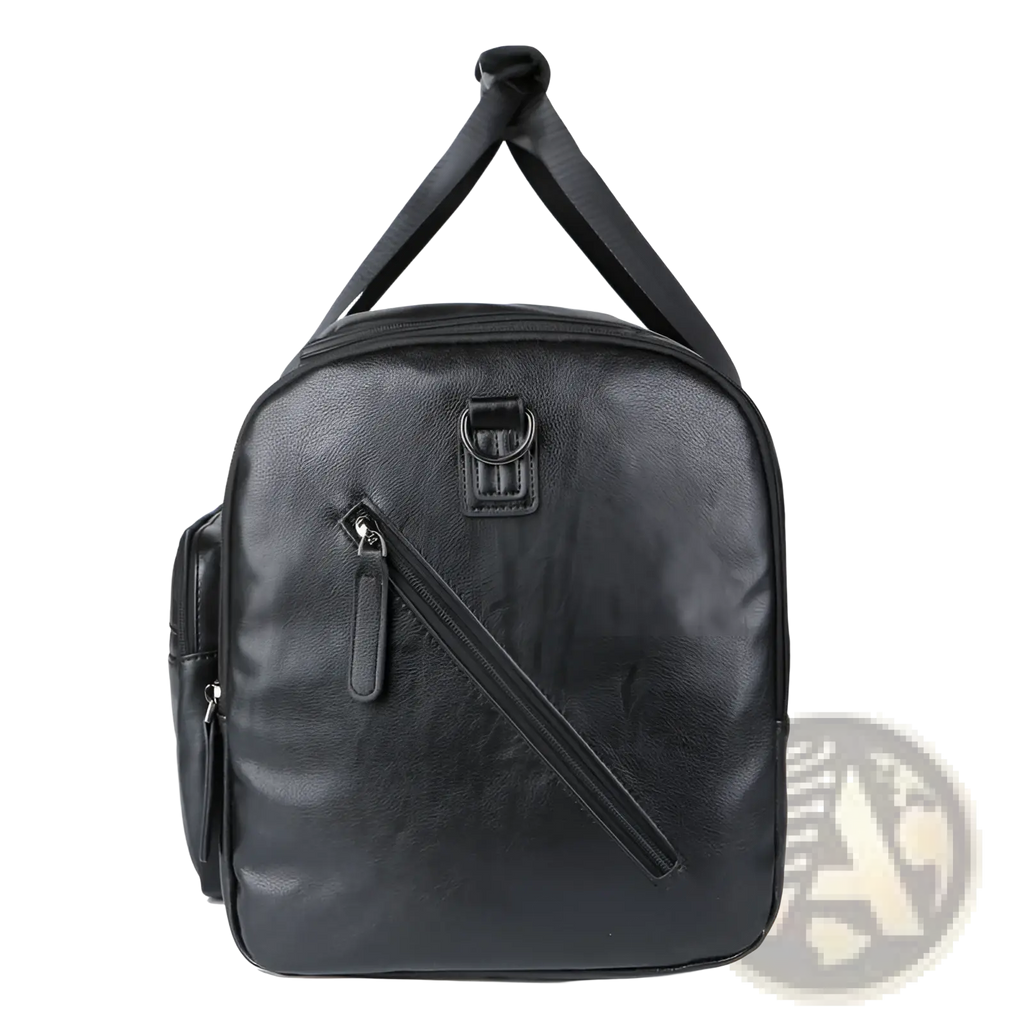 Men's Pu Leather Travel Duffel Bag 20-35l Capacity