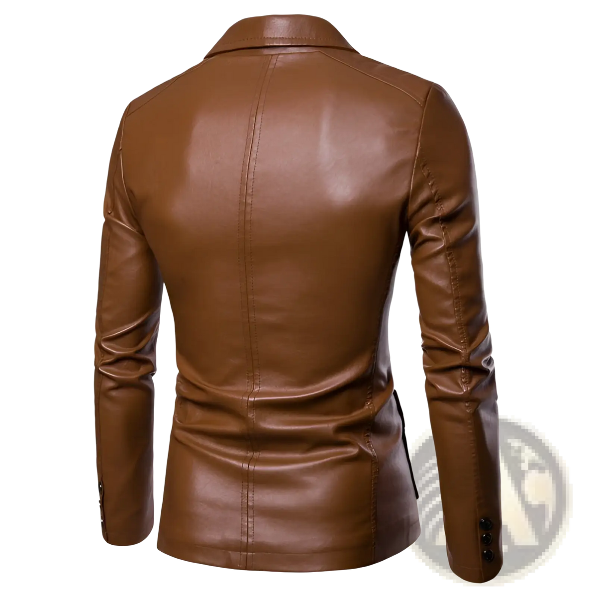 Men's Slim Fit Pu Leather Blazer Jacket