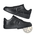 Men's Star Emblem Thick Sole Leather Sneakers