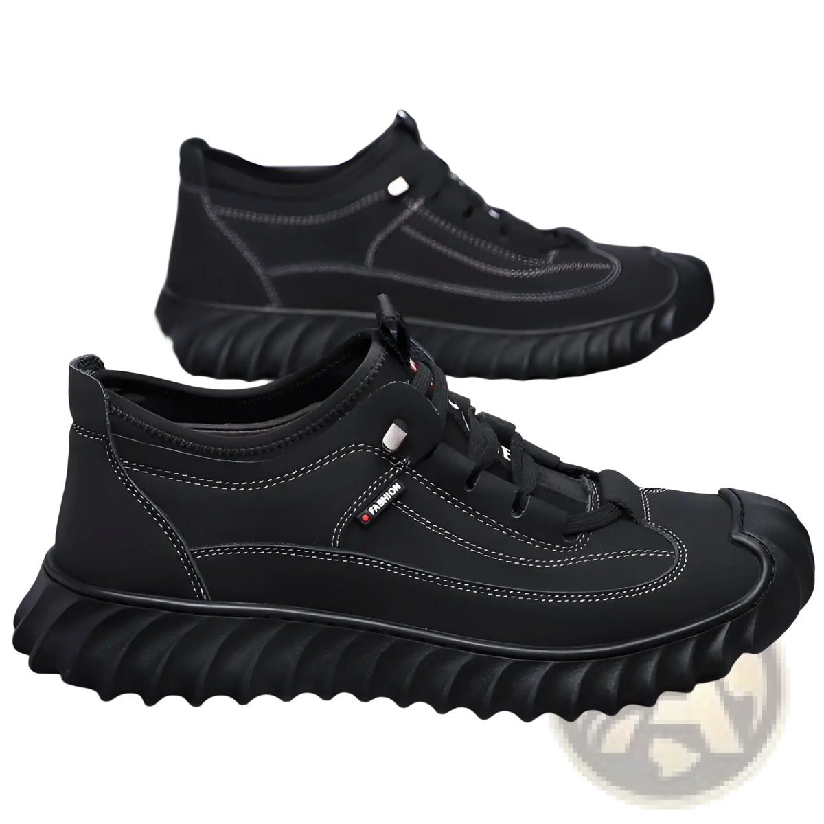 Men's Suede Casual Sneakers with Chunky Rubber Sole