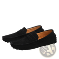 Men's Suede Moccasin Loafers with Rubber Sole